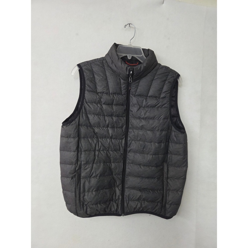 Hawke & Co Sport Puffer Vest Men Medium Gray Down Fill Performance Hiking HDN569